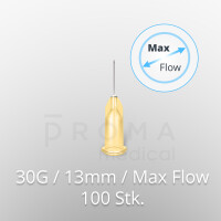 Mesoram Mikro-Injektionsnadeln, 30G / 13mm / größerer Innendurchmesser, 100Stk.