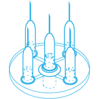 Mesoram Multi-Injektoren mit Mikro-Injektionsnadeln, Circular, 5-fach, 27G / 6mm, 36Stk.
