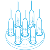 Mesoram Multi-Injektoren mit Mikro-Injektionsnadeln, Circular, 7-fach, 27G / 4mm, 36Stk.