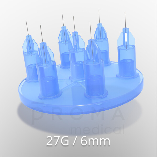 Mesoram Multi-Injektoren mit Mikro-Injektionsnadeln, Circular, 7-fach, 27G / 6mm, 36Stk.