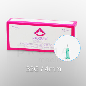 Mesoram Mikro-Injektionsnadeln, 32G / 4mm, 100Stk.