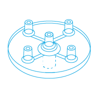 Mesoram Multi-Injektoren ohne Nadeln, Circular, 5-fach, 50 Stk.