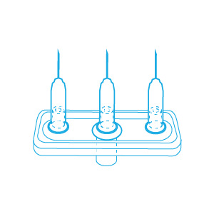Mesoram Multi-Injektoren mit Mikro-Injektionsnadeln, Linear, 3-fach, 27G / 6mm, 36Stk.