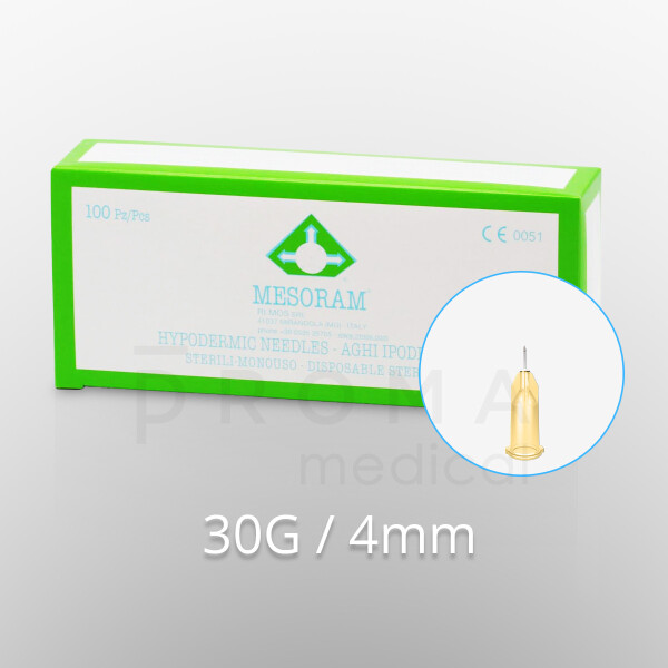 Mesoram Mikro-Injektionsnadeln, 30G / 4mm, 100Stk.