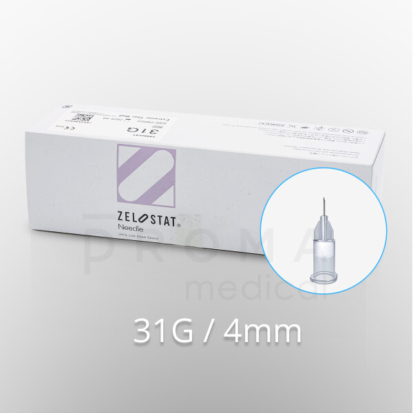 Zelostat Ultra Low Dead Space Injektionsnadeln, 31G / 4mm, 100 Stk.