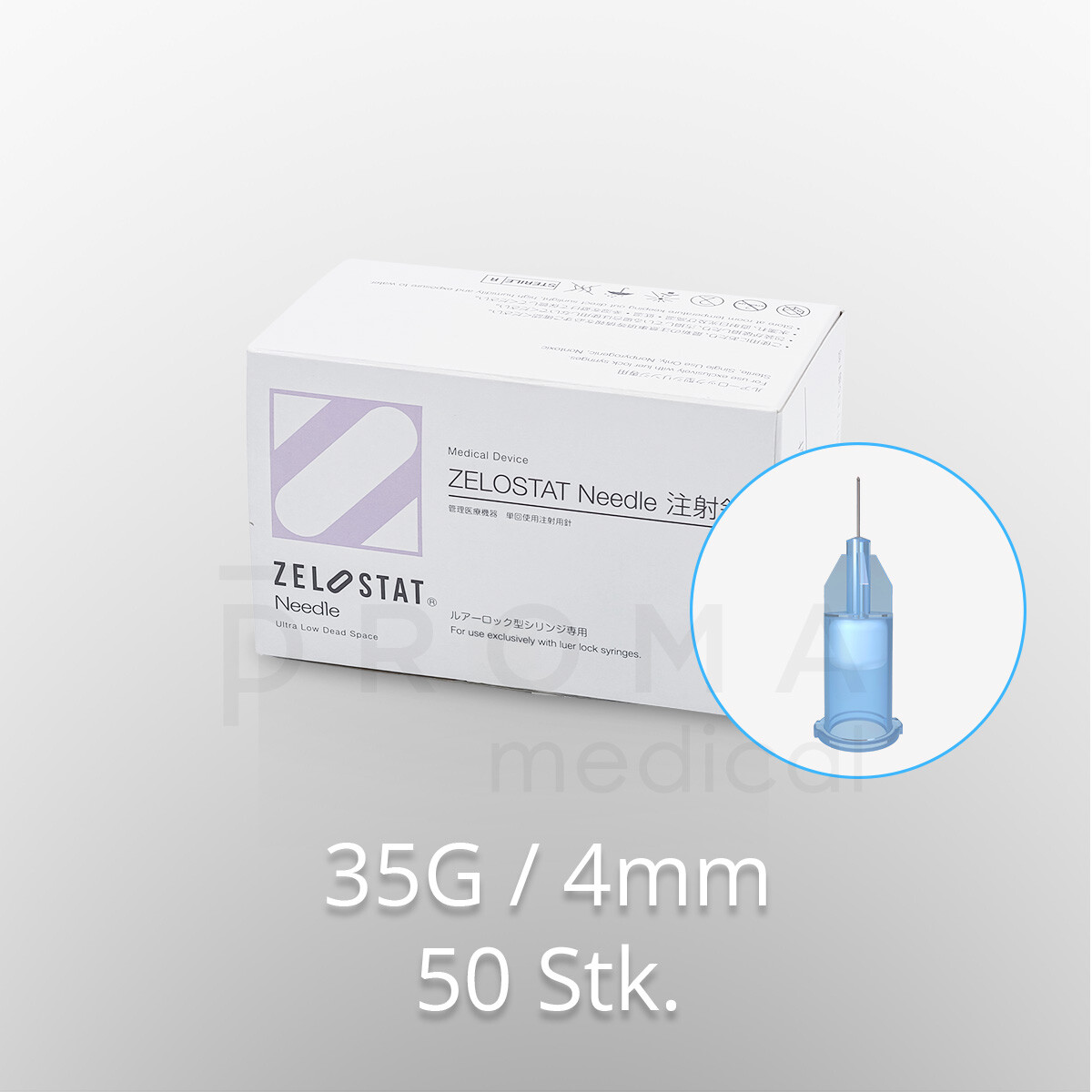 Zelostat Ultra Low Dead Space Injektionsnadeln, 35G /...