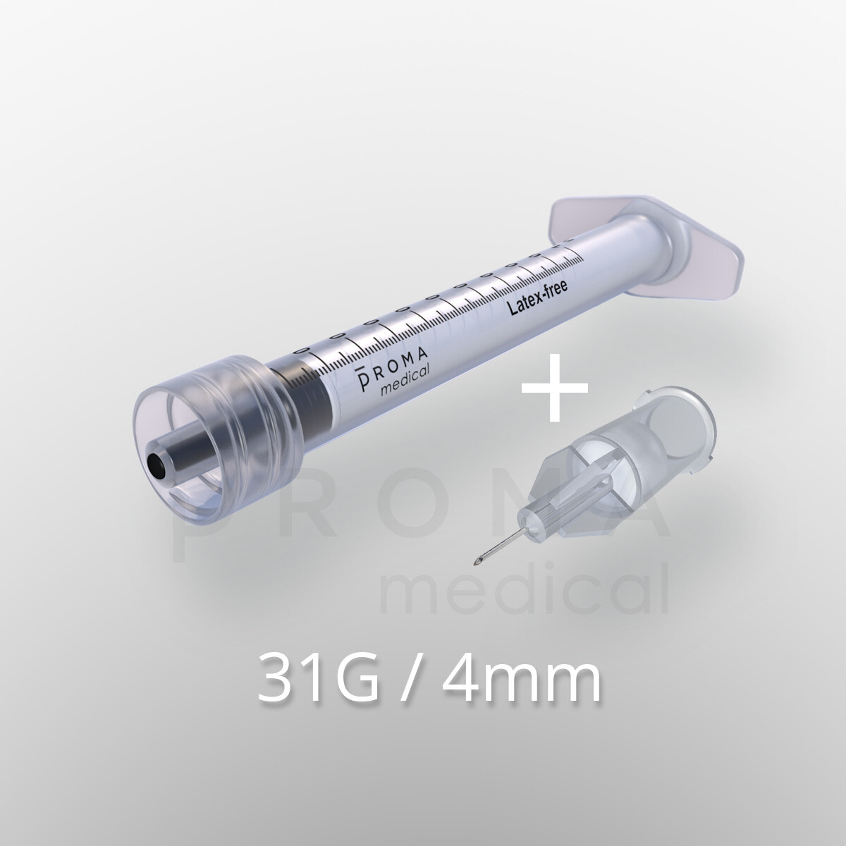 LDS Injektionssystem, 31G, 4mm, 1 Kombi-Paket mit je 100...