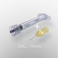 LDS Injektionssystem, 34G, 9mm, 1 Kombi-Paket mit je 100 Stück